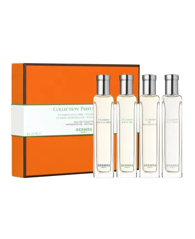 Hermes 4-pc. The Parfums Jardins Collection Travel Set In Transparent