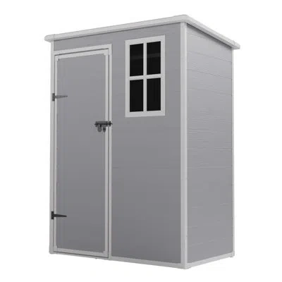 Hermes 5 Ft. W X 3 Ft. D Outdoor Resin Storage Shed, Waterproof Patio Storage Shed With Window, Lockable Do In Gray