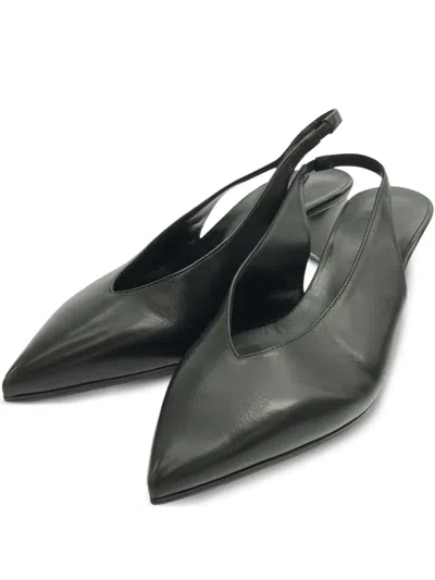 Pre-owned Hermes 55mm Slingback Pumps In Black