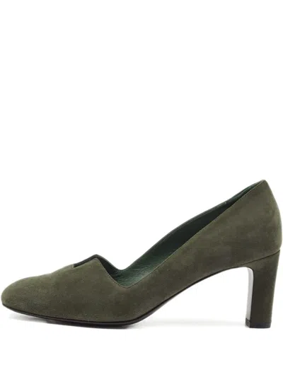 Pre-owned Hermes 70mm Suede Cut-out Pumps