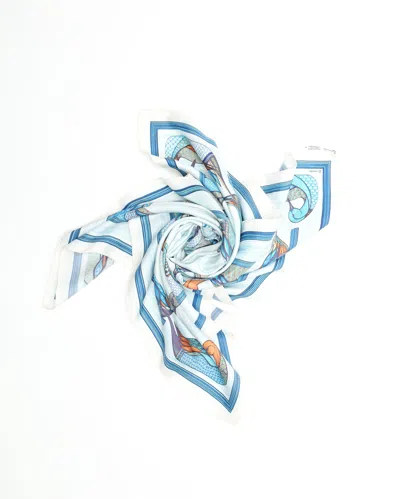 Pre-owned Hermes Hermès 90 La Mare Aux Canards Duck Pond Silk Scarf