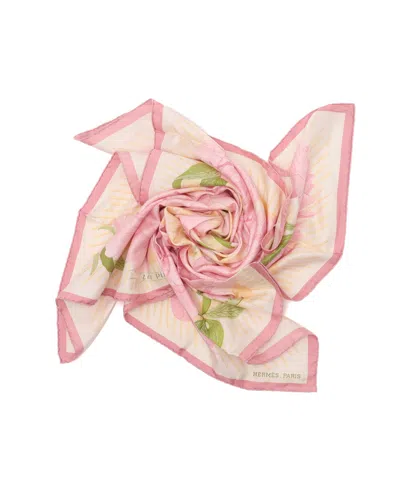 Pre-owned Hermes Hermès 90 Silk Scarf In Pink