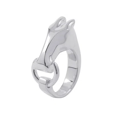 Pre-owned Hermes 925 Band Ring () In Multi
