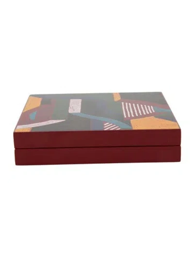 Pre-owned Hermes A Walk In The City Box In Red
