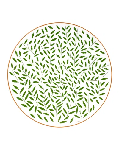 Pre-owned Hermes A Walk In The Garden Dinner Plate In Green Pattern