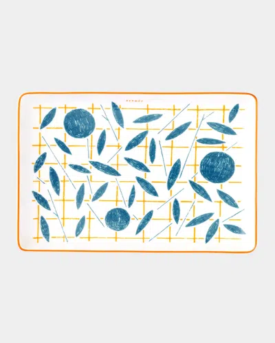 Pre-owned Hermes A Walk In The Garden Small Tray In Multi