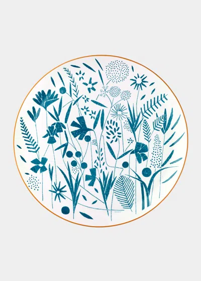 Pre-owned Hermes A Walk In The Garden Tart Platter In Multi