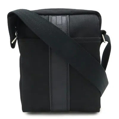 Pre-owned Hermes Acapulco Black Toile Chevron Pochette Shoulder Bag ()