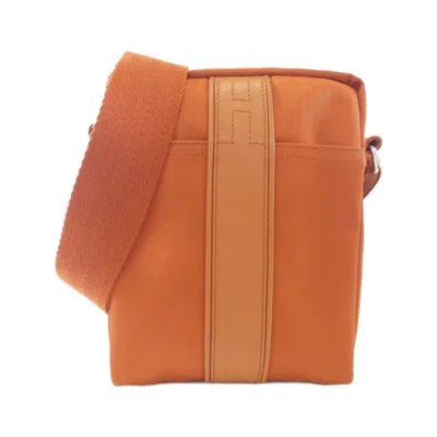 Pre-owned Hermes Acapulco Brique Toile Chevron Pochette Shoulder Bag ()
