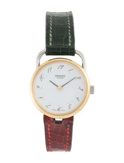 Pre-owned Hermes Acreau Watch In Multi