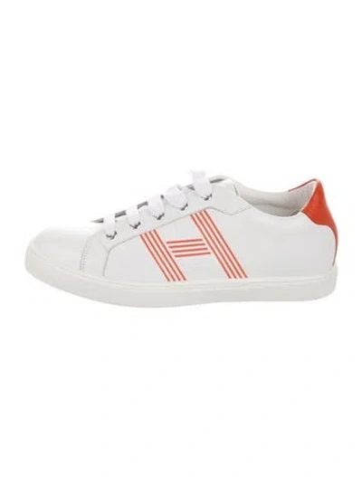 Pre-owned Hermes Advantage Sneakers In White