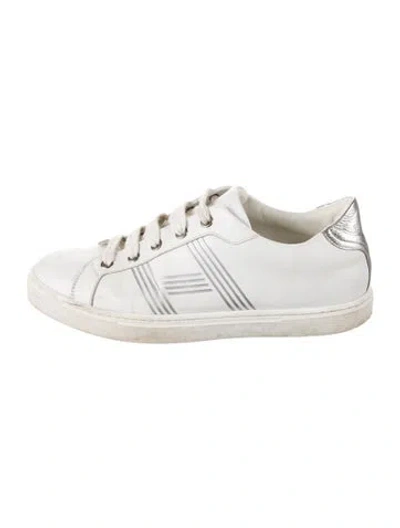 Pre-owned Hermes Advantage Sneakers In White
