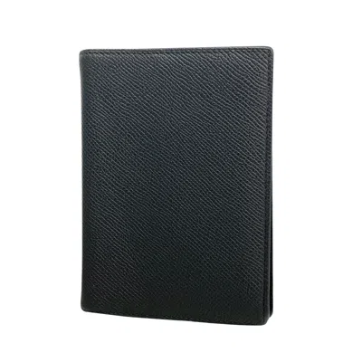 Hermes Hermès Agenda Cover Black Leather Wallet  ()