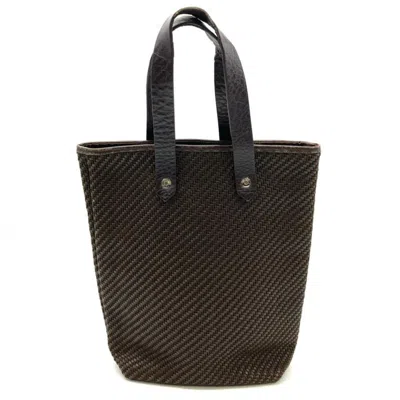 Pre-owned Hermes Ahmedabad Brown Leather 50% Polyester 50% Tote Bag ()
