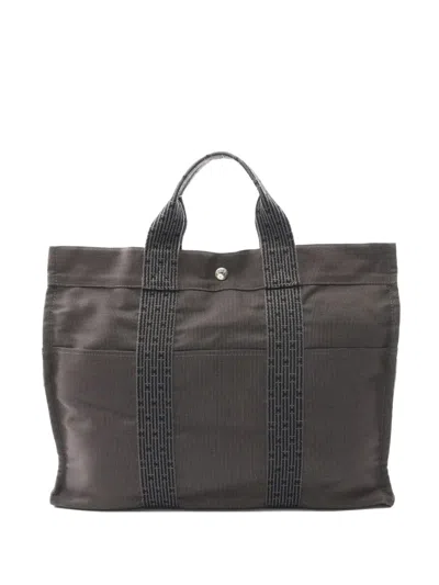 Pre-owned Hermes Air Line Mm Tote Bag In Gray