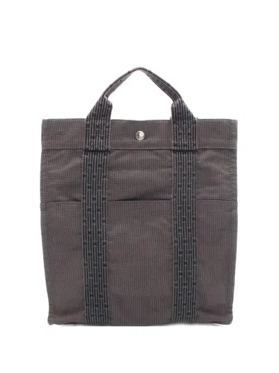 Pre-owned Hermes Airline Ad Mm Canvas Backpack In Gray