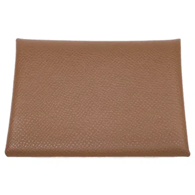 Pre-owned Hermes Alezan Epsom Leather Coin Purse/coin Case ()