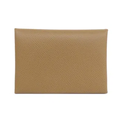 Pre-owned Hermes Alezan Epsom Leather Coin Purse/coin Case ()