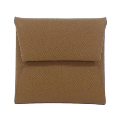 Pre-owned Hermes Alezan Vert Epsom Leather Coin Purse/coin Case ()