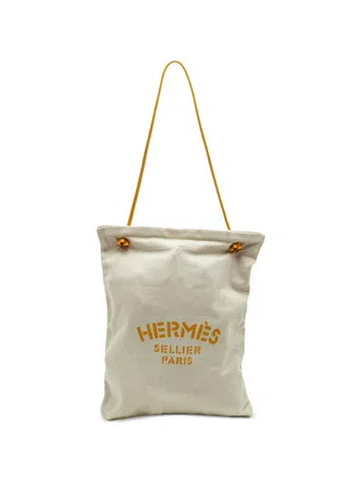 Pre-owned Hermes Aline Grooming Bag In Neutral