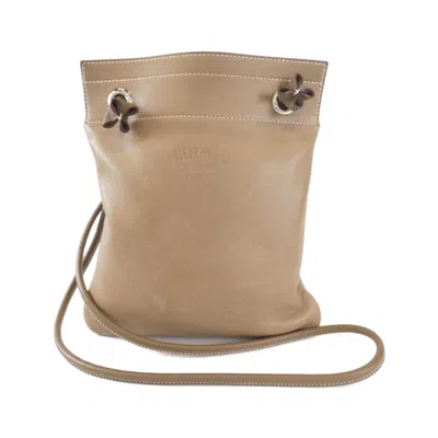 Pre-owned Hermes Aline Leather Shoulder Bag () In Brown