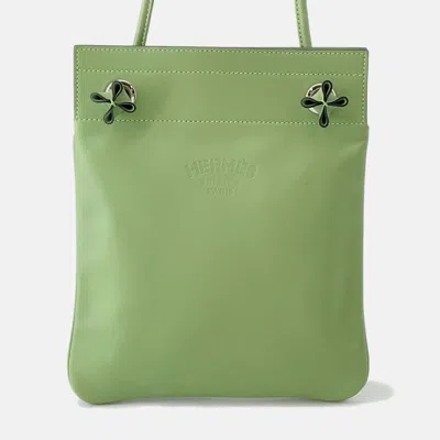 Pre-owned Hermes Aline Vert Cricket Swift Leather Size Mini In Green