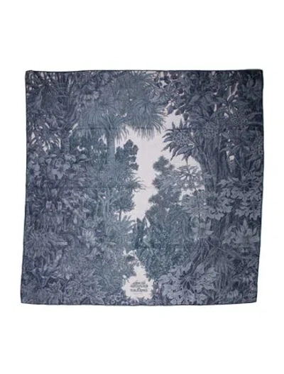 Pre-owned Hermes All 'orto Botanico Cashmere Shawl In Blue