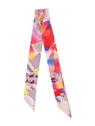 Pre-owned Hermes All Over Marble Jacquard Silk Twilly Scarf In Pink