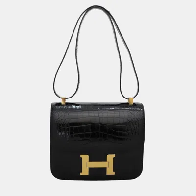 Pre-owned Hermes Alligator Verso Constance 24 Bag