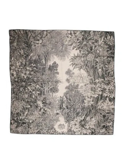 Pre-owned Hermes All'orto Botanico Di Palermo Cashmere Shawl W/ Tags In Green
