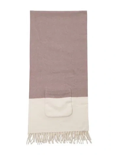 Pre-owned Hermes Allumette Pocket Cashmere Scarf In Gray