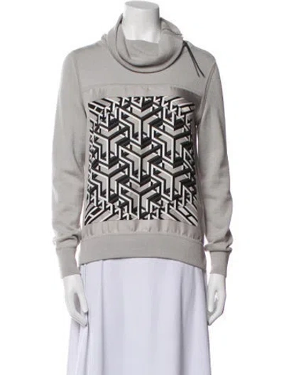 Pre-owned Hermes Alpaca Biker Jacket In Gray