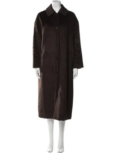 Pre-owned Hermes Alpaca Jacket In Brown