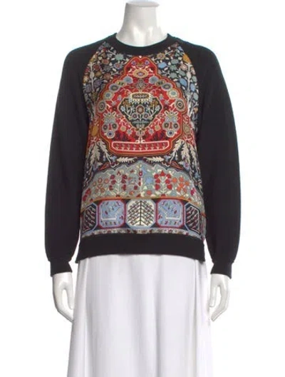 Pre-owned Hermes Alpaca Printed Sweater In Black