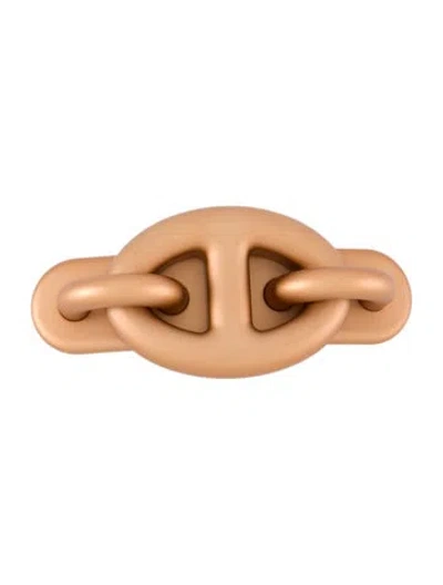 Pre-owned Hermes Aluminum Tri Maillon Pm Hair Clip