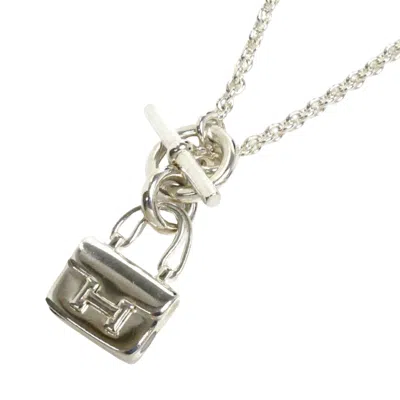 Pre-owned Hermes Amulette Necklace Jewelry () In Silver