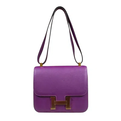 Pre-owned Hermes Anemone Purple Shoulder Bag ()