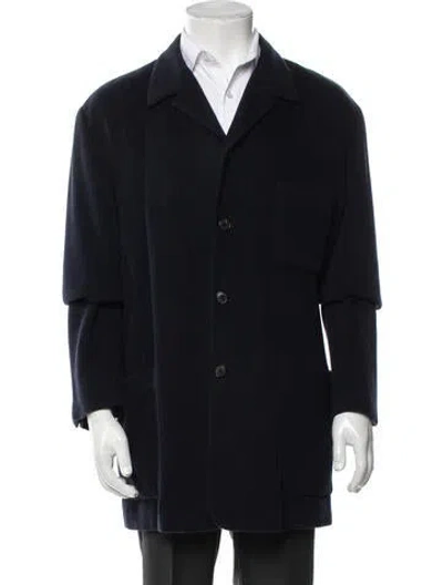 Pre-owned Hermes Angora Blazer In Blue