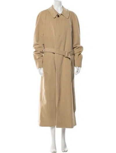 Pre-owned Hermes Angora Trench Coat In Neutral