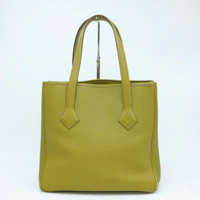 Pre-owned Hermes Anis Green Taurillon Clemence Leather Tote Bag ()