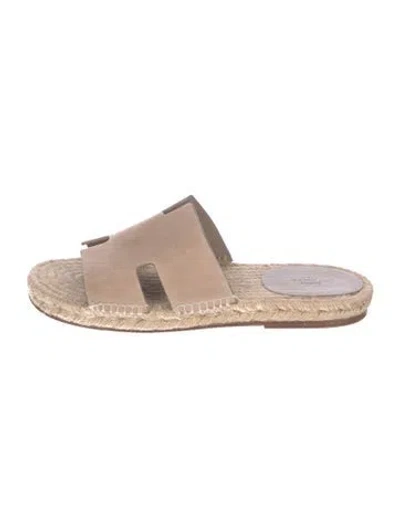 Pre-owned Hermes Antigua H Logo Sandals In Neutrals