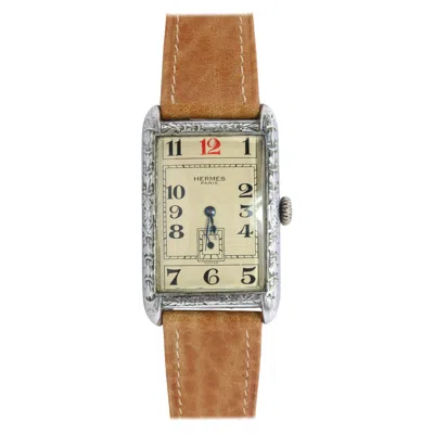 Pre-owned Hermes Antique  Tank Watch. Art Deco Genuine  Manual Wristwatch. In Multi