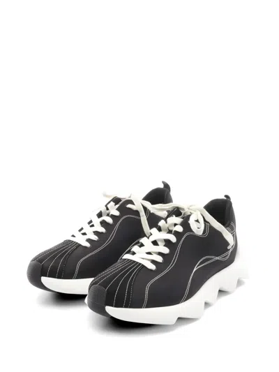 Pre-owned Hermes Anvol Chunky Sneakers In Black