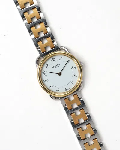 Pre-owned Hermes Hermès Arceau 25mm Watch In Multi