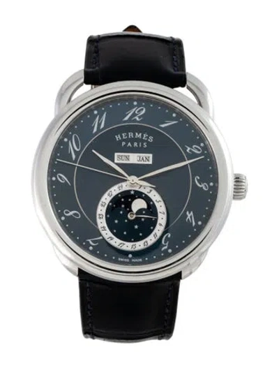 Pre-owned Hermes Arceau Grande Lune Watch In Multi