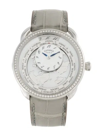 Pre-owned Hermes Arceau Le Temps Voyageur Watch In Multi