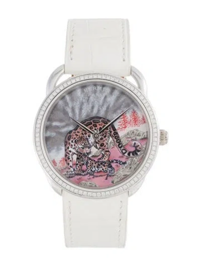 Pre-owned Hermes Arceau "sichuan Edition" Watch In Multi