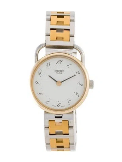 Pre-owned Hermes Arceau Watch, 25mm In Multi