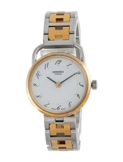 Pre-owned Hermes Arceau Watch, 25mm In Multicolor