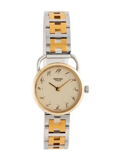Pre-owned Hermes Arceau Watch, 25mm In Multicolor